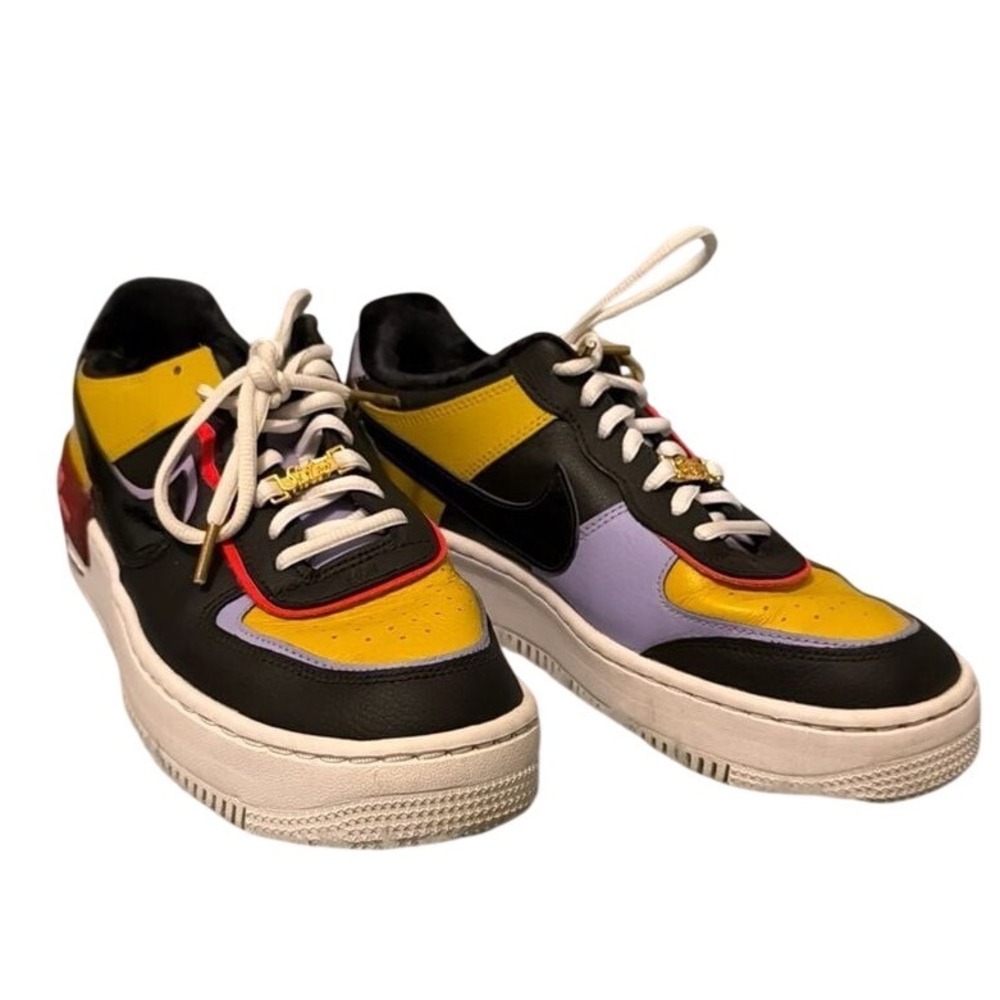 Nike Air Force 1 Shadow Sisterhood Black Yellow Purple‎ DO6114-700 Mens 8.5
